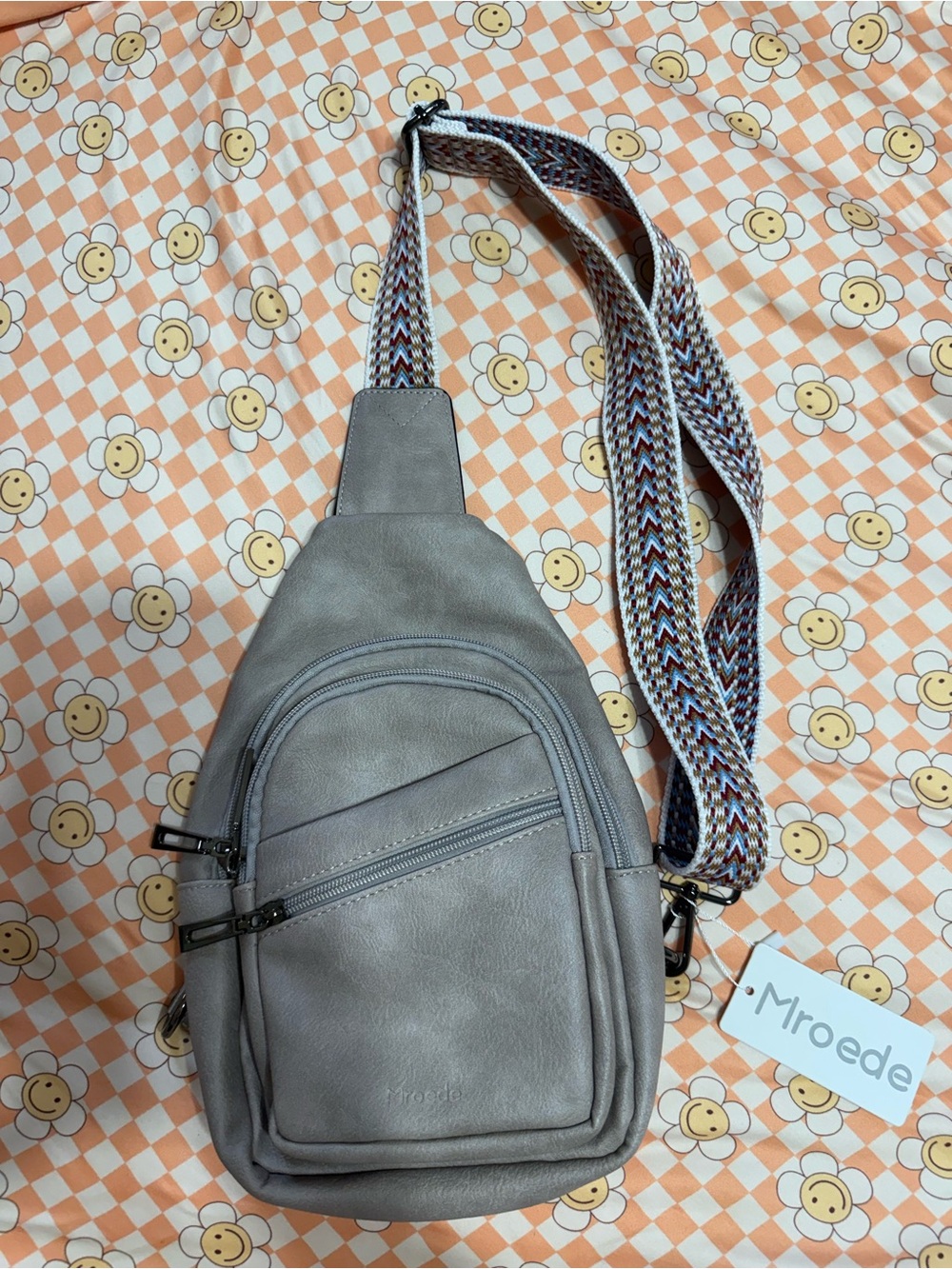 Gray Crossbody Sling Bag